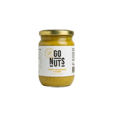 Tartinable Cajou Cacahuètes Curry - 270g - Go Nuts