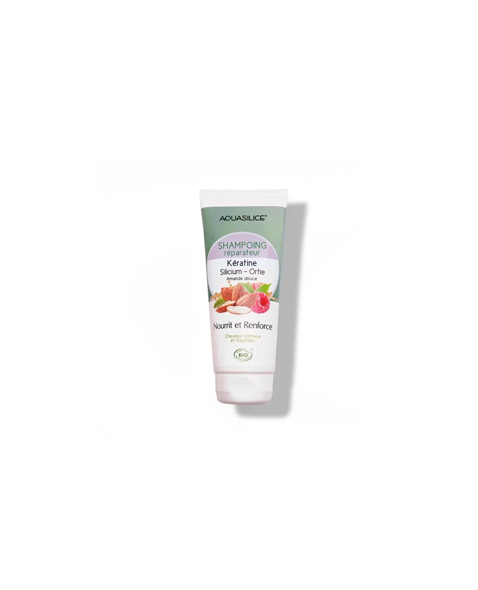 Shampoing Réparateur Kératine Bio - 200ml - Aquasilice