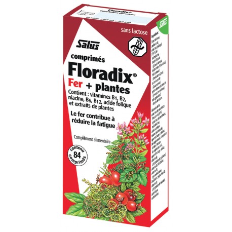 Floradix Fer + Plantes - 84 Comprimés - Salus