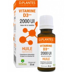 Vitamine D3++ Huile 2000UI - Compte Gouttes 20ml - D.Plantes