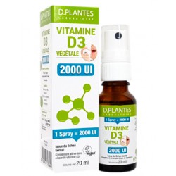 Vitamine D3 Végétale 2000UI - Spray 20ml - D.Plantes