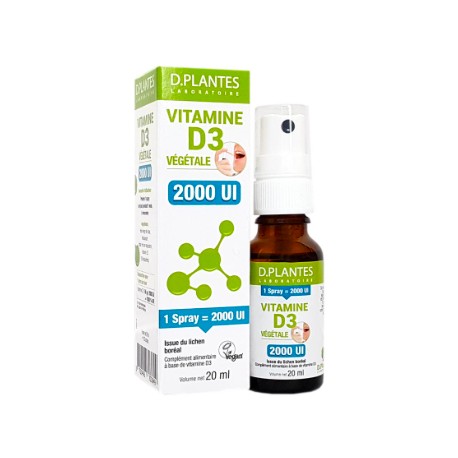 Vitamine D3 Végétale 2000UI - Spray 20ml - D.Plantes