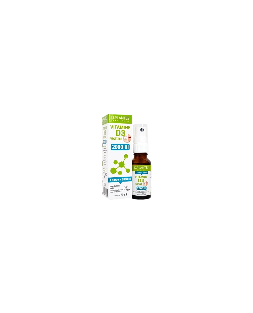 Vitamine D3 Végétale 2000UI - Spray 20ml - D.Plantes