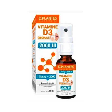 Vitamine D3 Originale 2000UI - Spray 20ml - D.Plantes