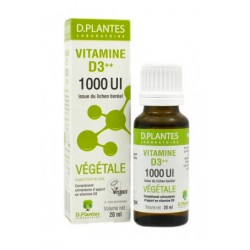 Vitamine D3++ Végétale 1000UI - Compte Gouttes 20ml - D.Plantes