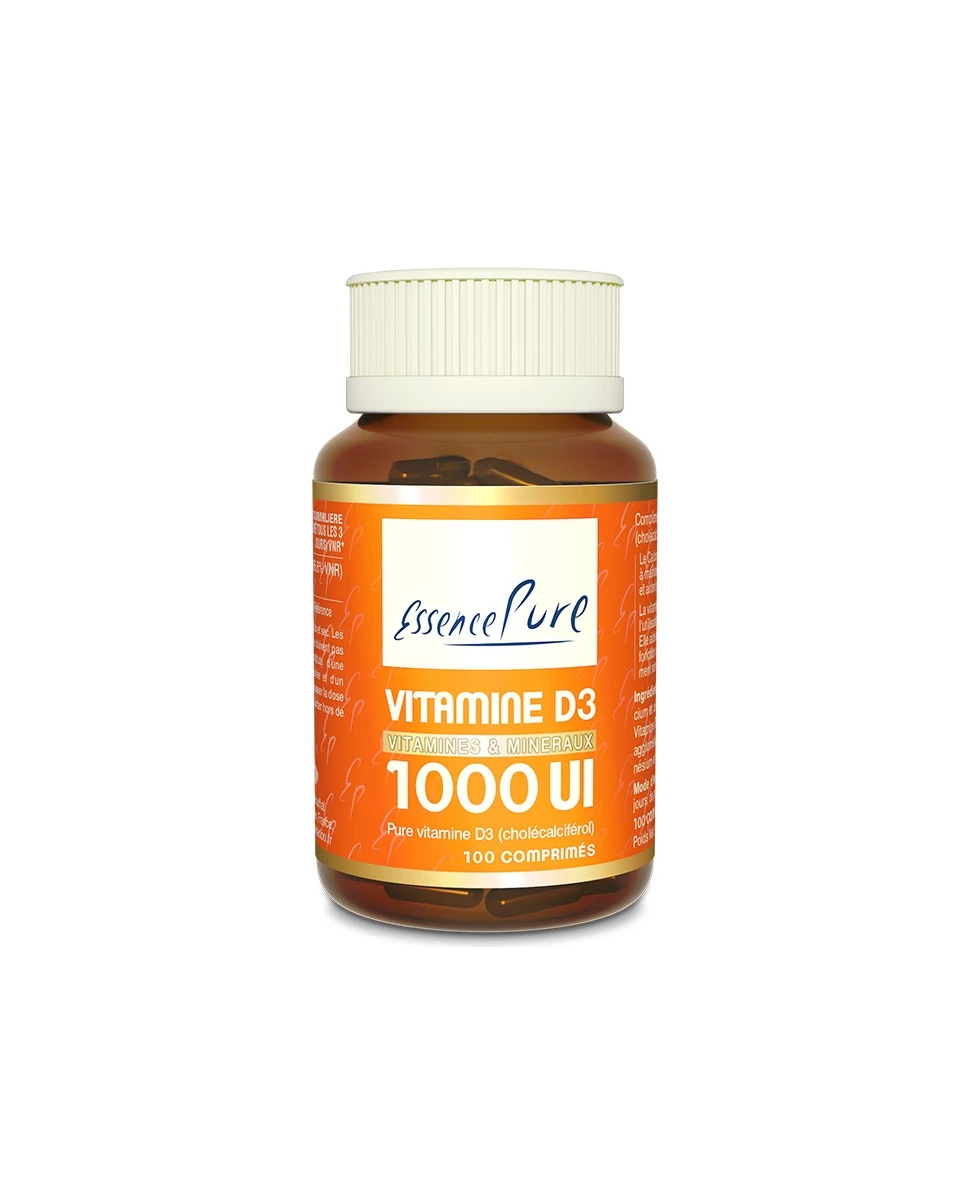 Vitamine D3 1000UI - 100 Comprimés - Essence Pure
