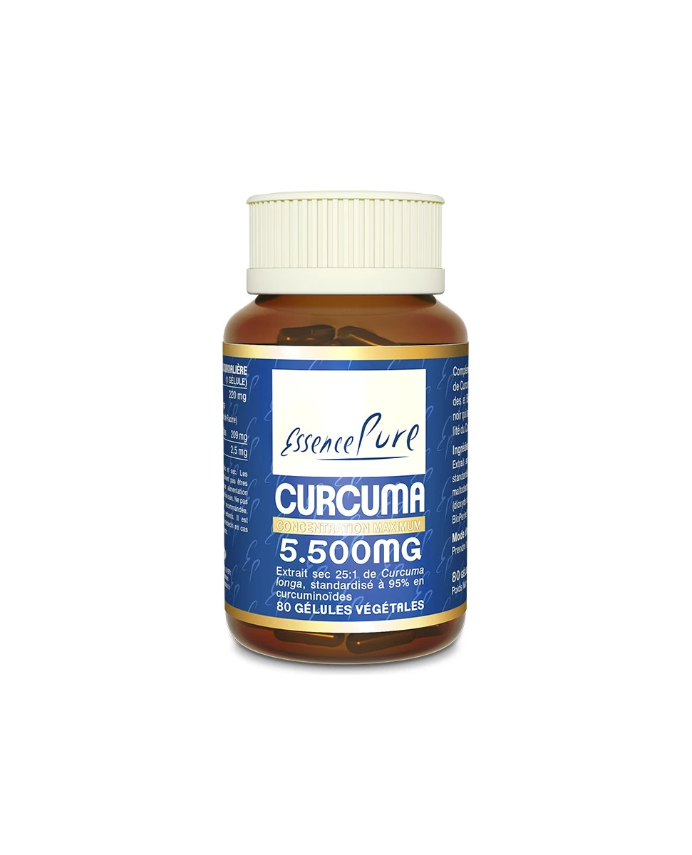 Curcuma 5.500mg - 80 Gélules - Essence Pure