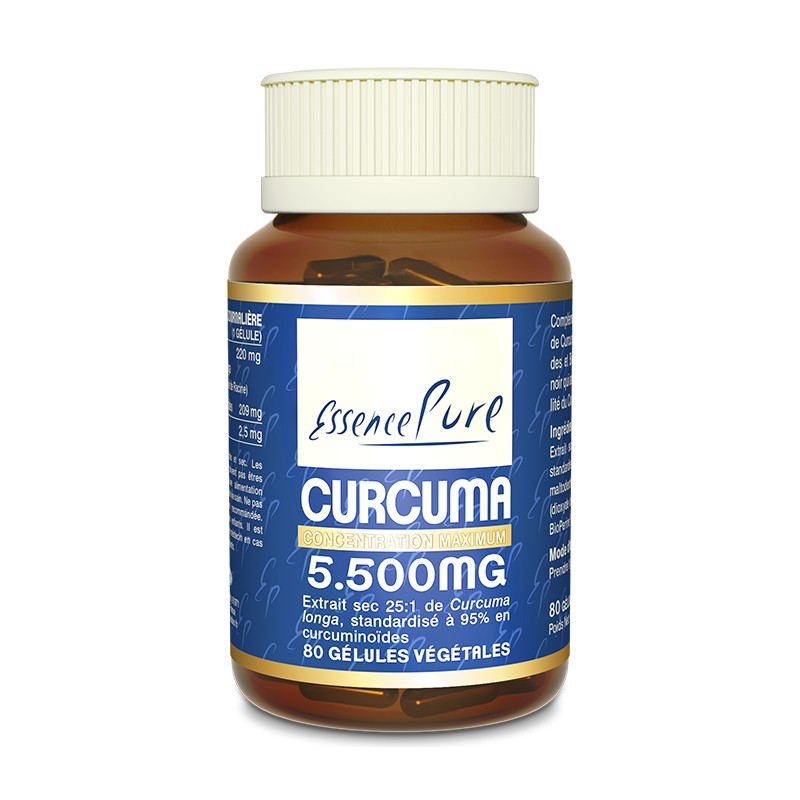Curcuma 5.500mg - 80 Gélules - Essence Pure
