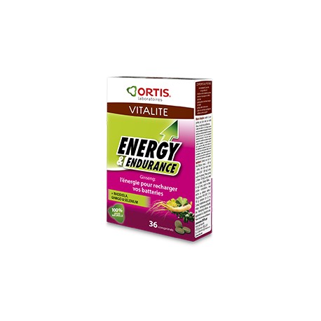 Energy et Endurance - 36 Comprimés - Ortis