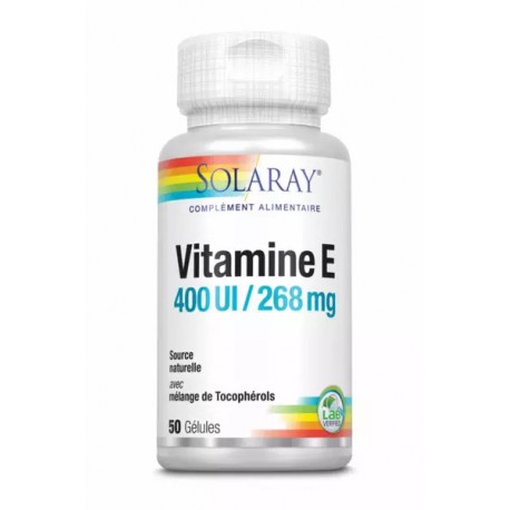 Vitamine E 400 UI / 268mg - 50 Gélules - Solaray