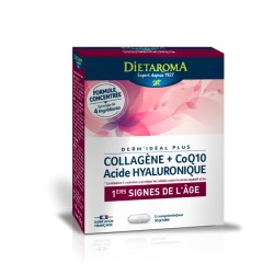Derm'Idéal Plus Collagene + CoQ10 + Acide Hyaluronique - 60 Comprimés - DIETAROMA