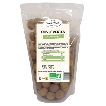 Olives Vertes au Naturel - 250g - Emile Noel
