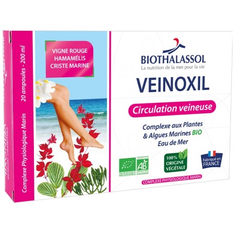 Veinoxil Jambes Légères - 20 Ampoules de 10ml - Biothalassol