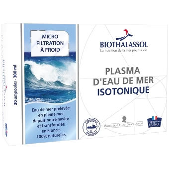 Plasma d'eau de mer Isotonique - 30 ampoules de 10ml - Biothalassol