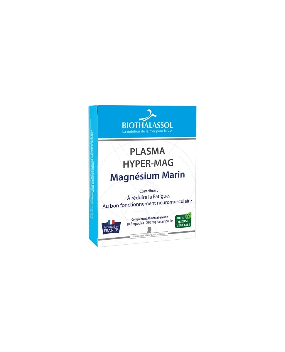 Plasma Hyper-Mag Magnésium Marin - 10 Ampoules - Biothalassol
