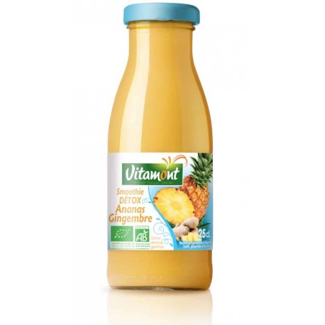 Smoothie Detox Ananas Gingembre - 25cl - Vitamont