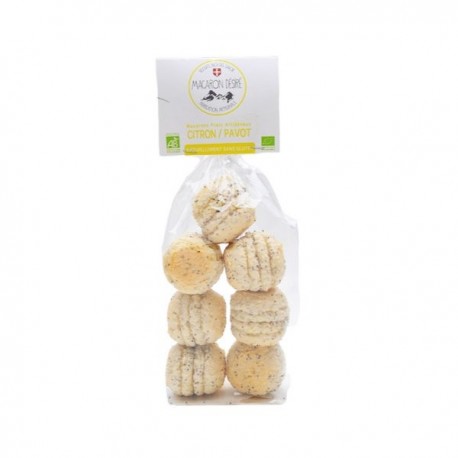 Macarons Bio Citron Pavot - 150g - Biscuits Bio Des Savoie