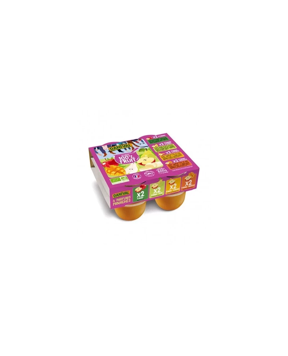 Panaché de purée de fruits - 8X100g - Danival
