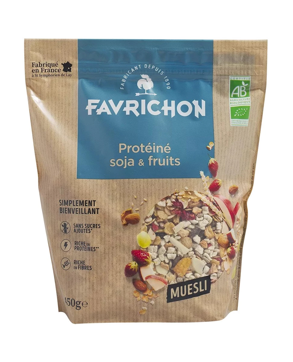 Muesli Bien-être Protéiné Soja & Fruits - 450gr - Joseph Favrichon
