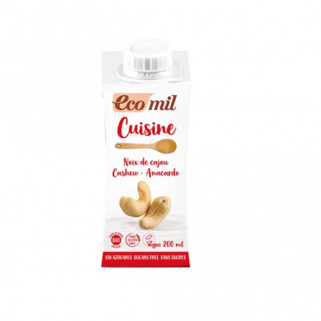 Crème Cuisine Noix De Cajou Nature - 200ml - Ecomil