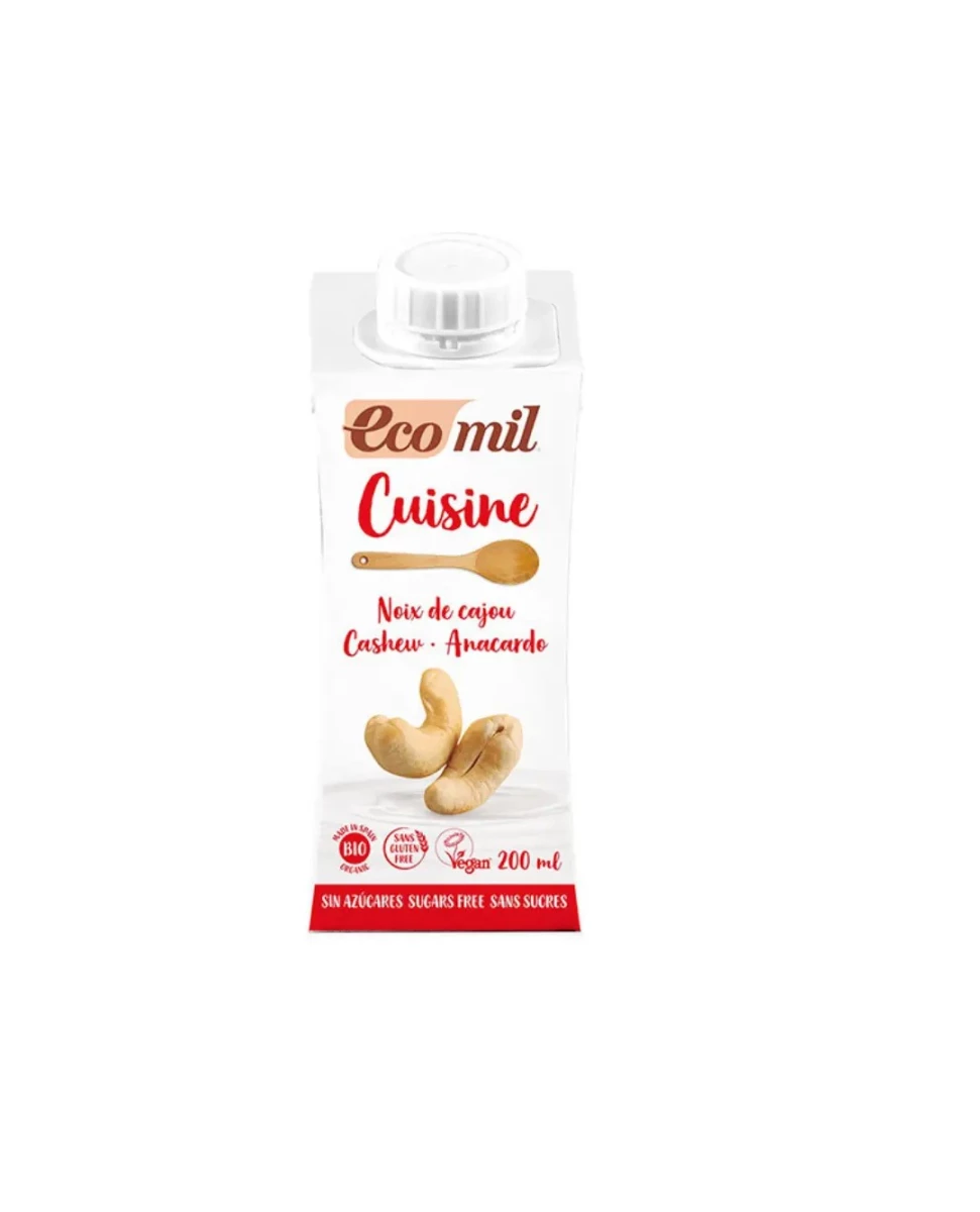 Crème Cuisine Noix De Cajou Nature - 200ml - Ecomil