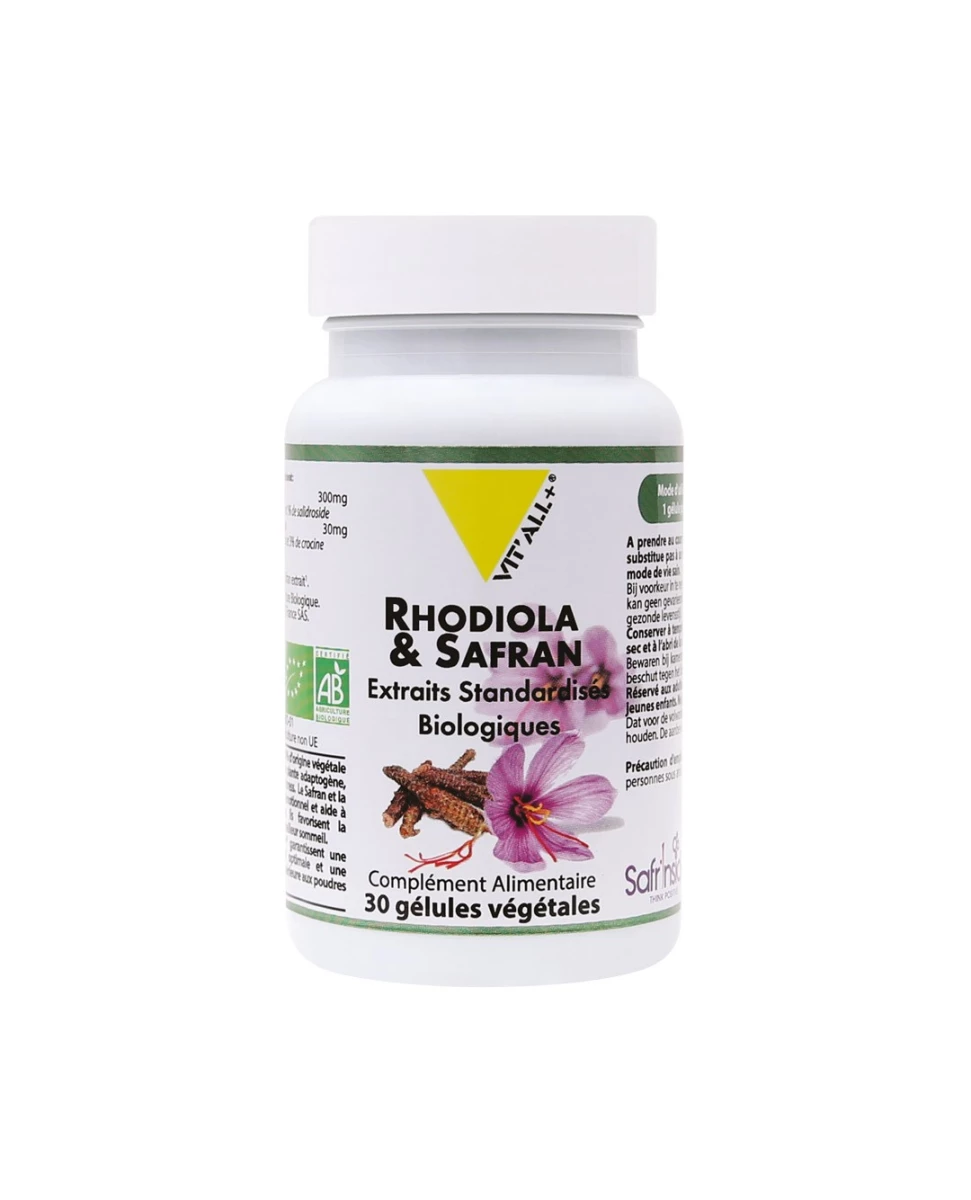 Rhodiola & Safran - 30 Gélules - Vit'all+