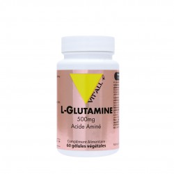 L-glutamine 500mg - 60 Gélules - Vit'all+