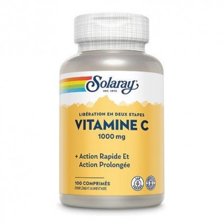 Vitamine C 1000 mg - 100 Comprimés - Solaray