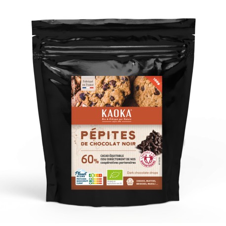 Pépites de Chocolat Noir 60% Cacao - 100g - KAOKA