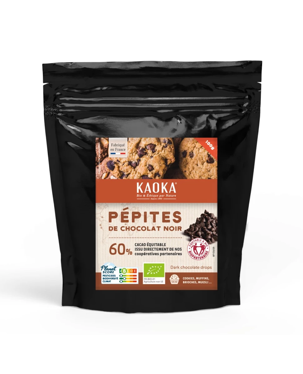 Pépites de Chocolat Noir 60% Cacao - 100g - KAOKA