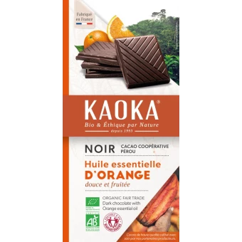 Chocolat Noir 58% Orange - 100g - Kaoka