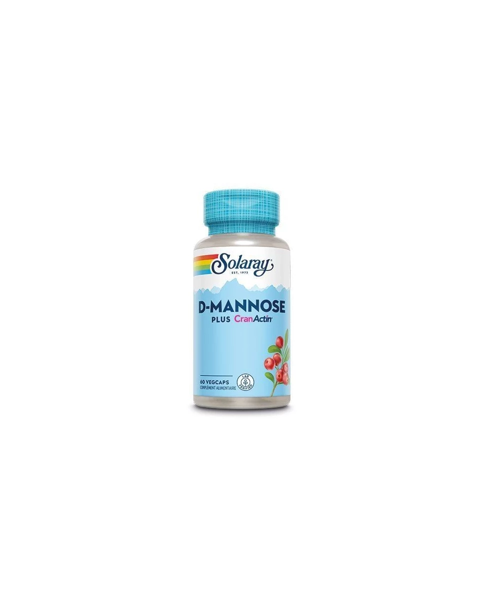 D-mannose plus Cranactin® - 60 Capsules Végétales - Solaray