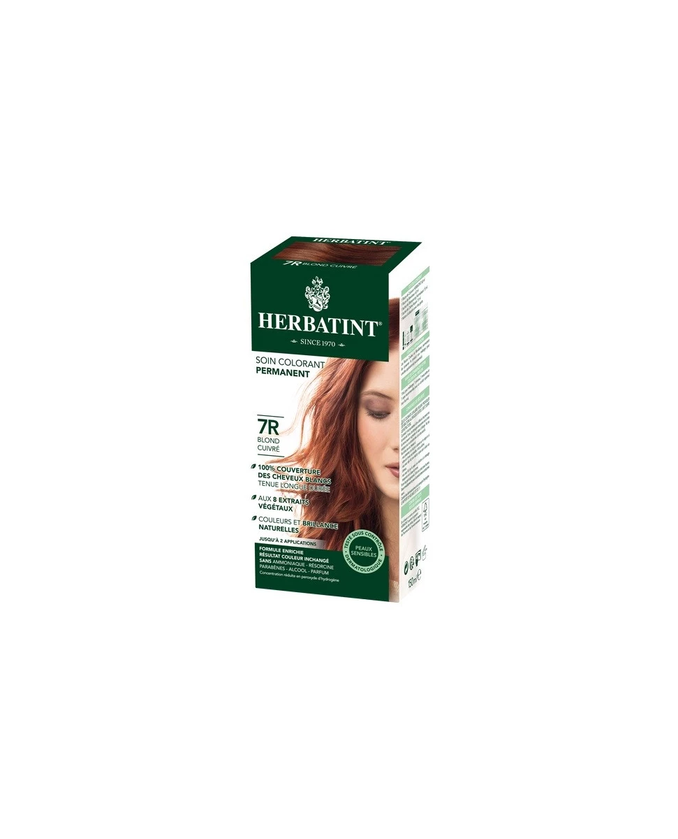Coloration Cheveux Naturelle 7R Blond Cuivré - 150ml - Herbatint
