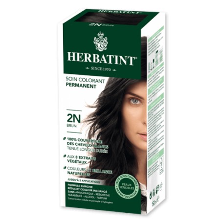 Coloration Cheveux Naturelle 2N Brun - 150ml - Herbatint