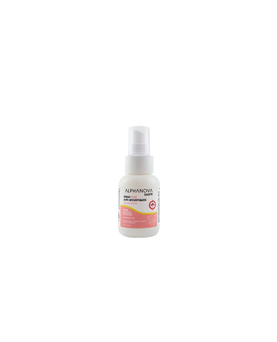Spray Bébé Anti-moustiques Spécial Textile - 50ml - Alphanova
