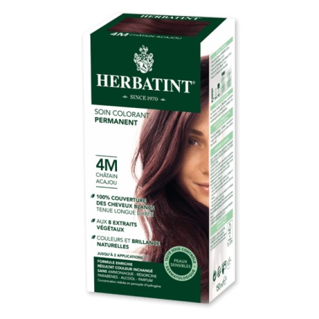 Coloration Cheveux Naturelle 4M Châtain Acajou - 150ml - Herbatint