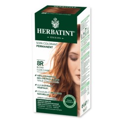 Coloration Cheveux Naturelle 8R Blond Clair Cuivré - 150ml - Herbatint