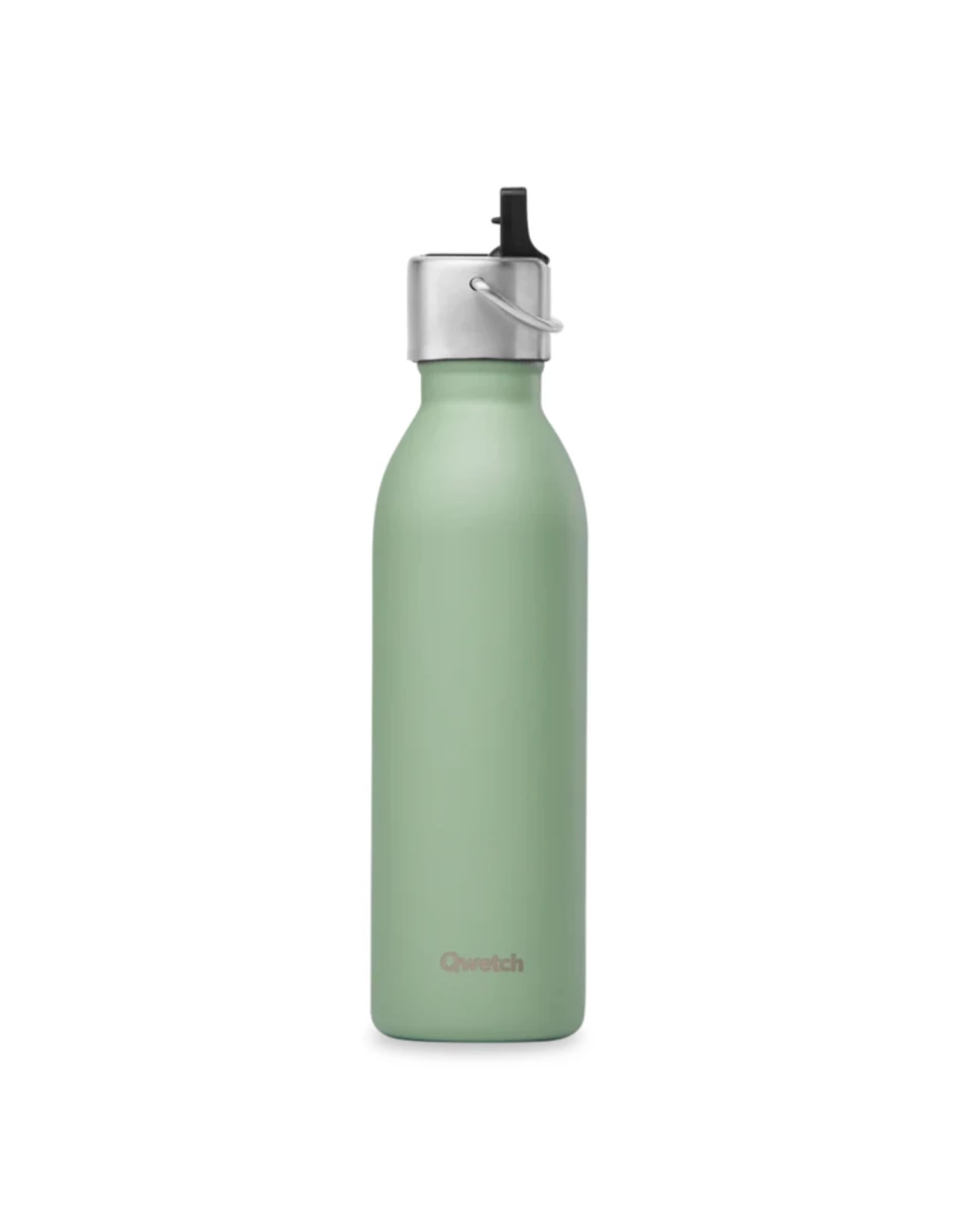 Bouteille Isotherme Active Bouchon Sport Matt Vert Tilleul - 600ml - Qwetch