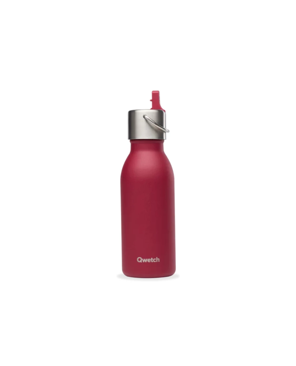 Bouteille Isotherme Kids Matt Grenat - 350ml - Qwetch