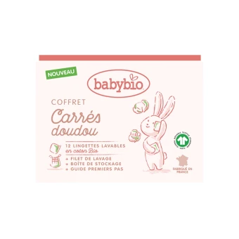 Coffret Lingettes Lavables Coton Bio - 12 Lingettes - Babybio