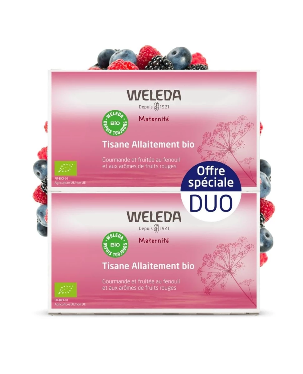 Duo Tisane Allaitement Fruits Rouges - 2x20 Sachets de 2g - Weleda