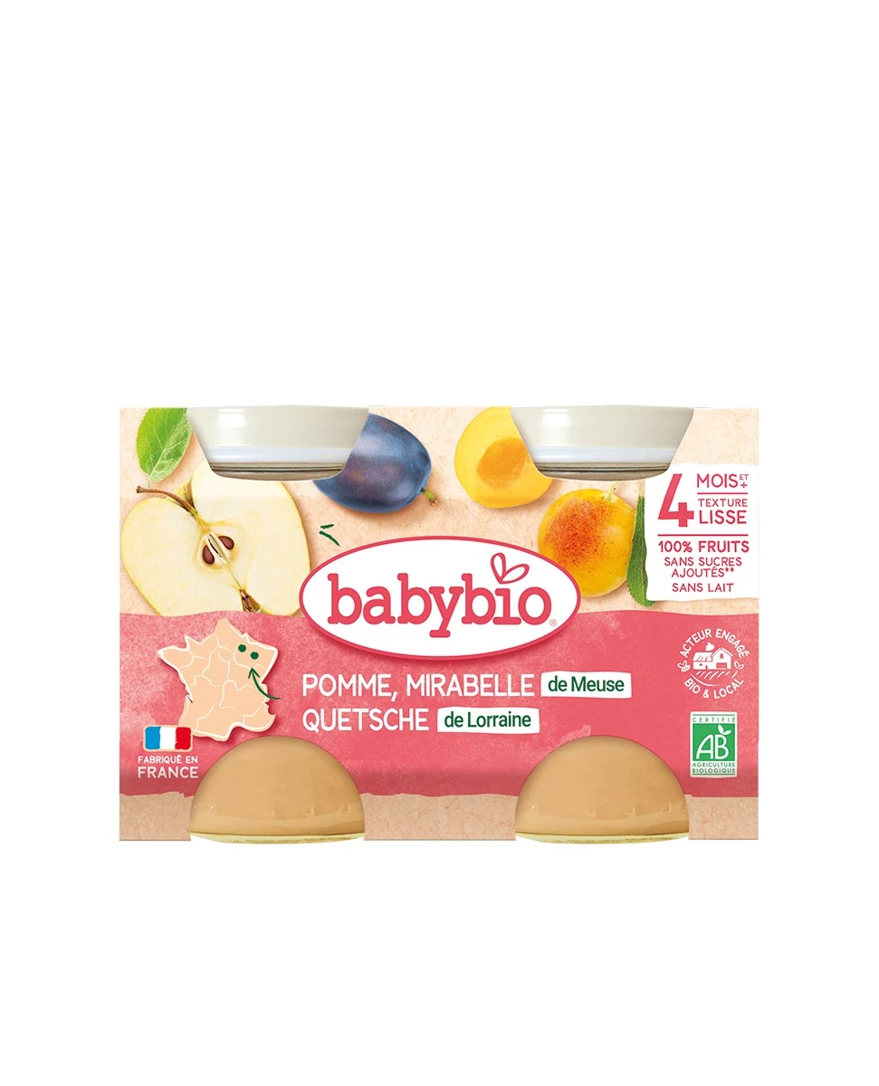 Petit Pot Pomme Mirabelle Quetsche - 2x130g - Babybio
