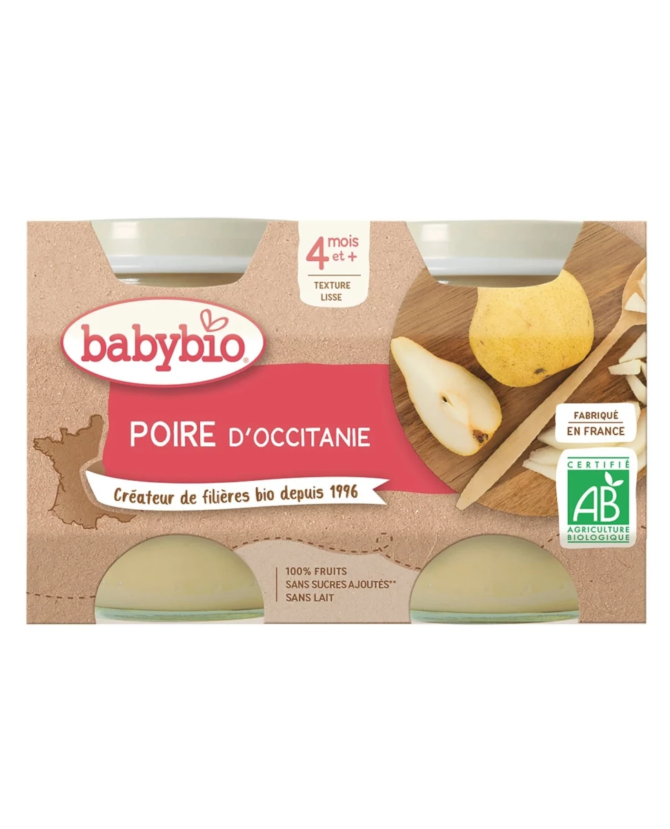 Petits Pots Poire de Provence - 2x130g - Babybio