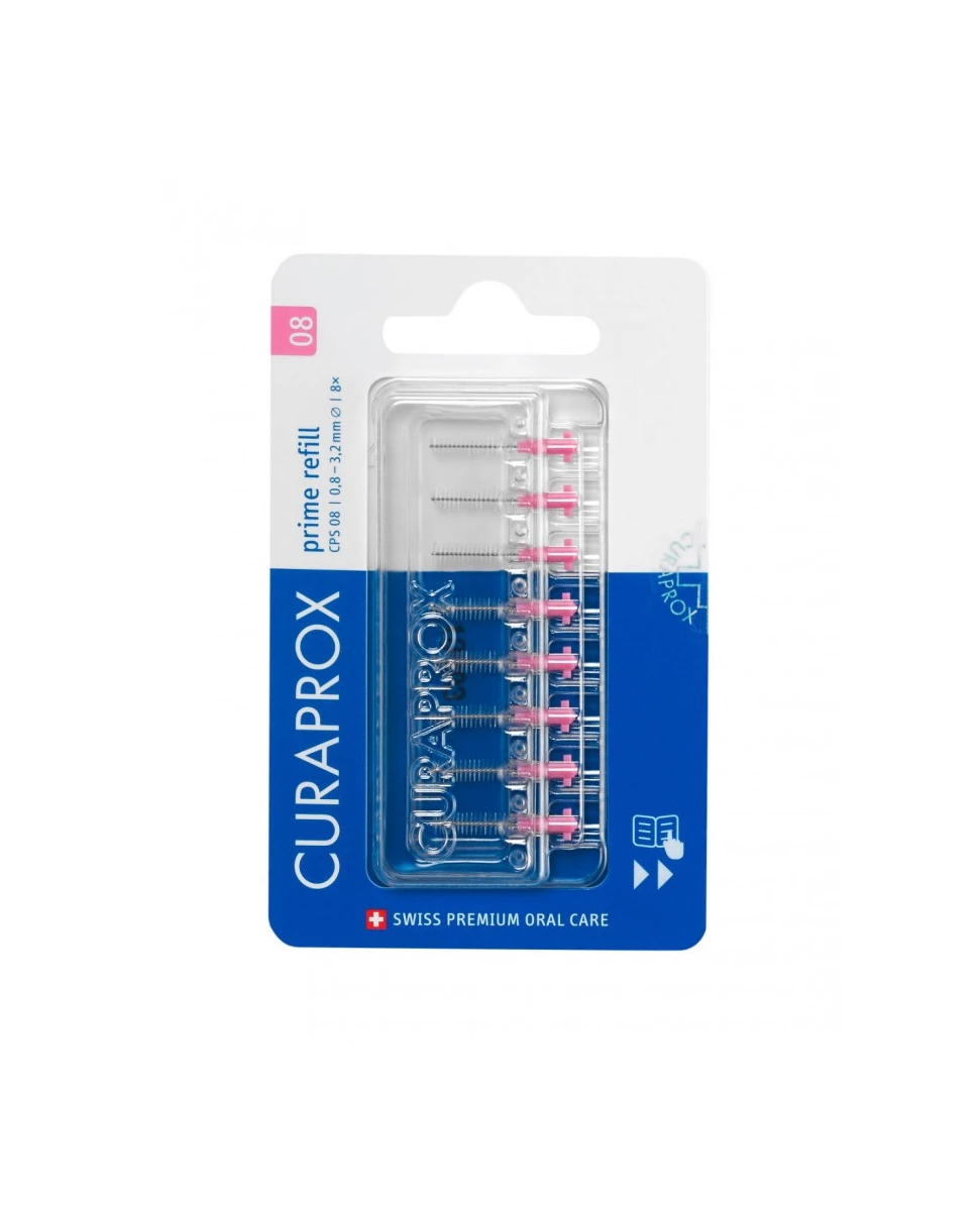 Recharge Brossettes Interdentaires Prime T08 - 8 Pièces - Curaprox