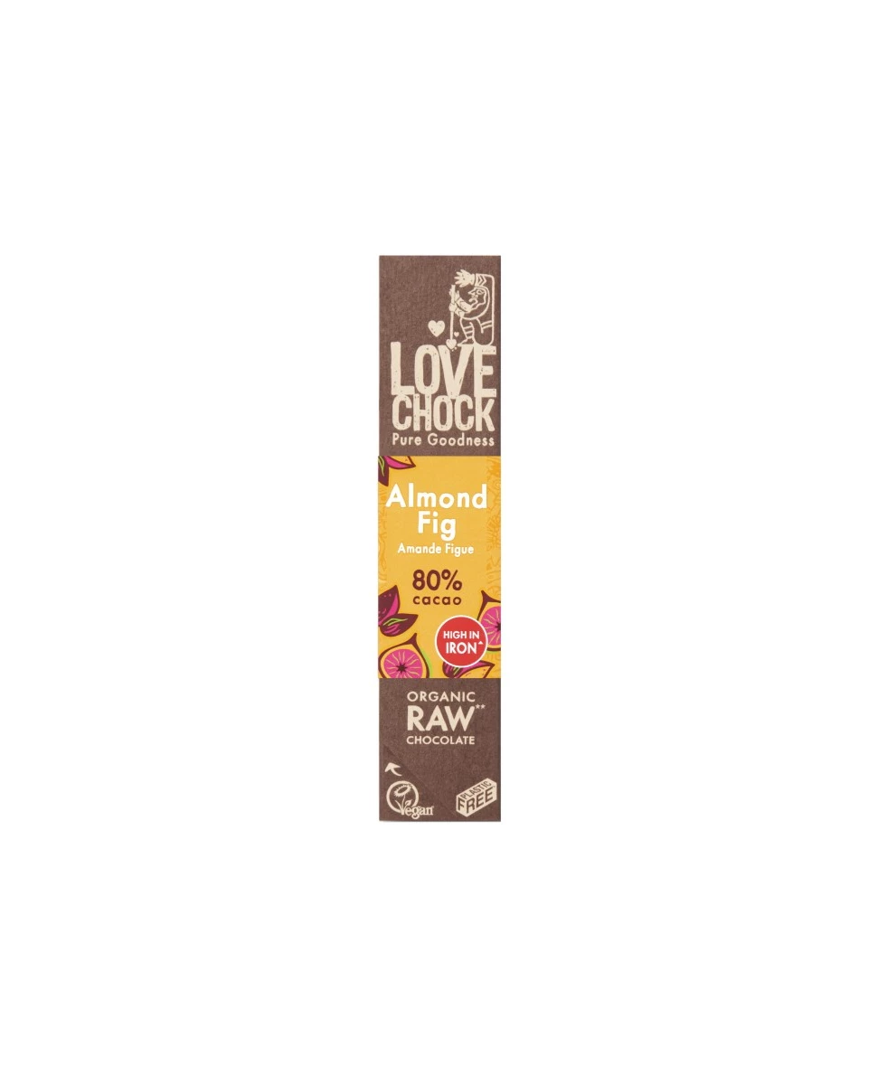 Barre de Chocolat Cru Amande/Figue - 40g - Lovechock