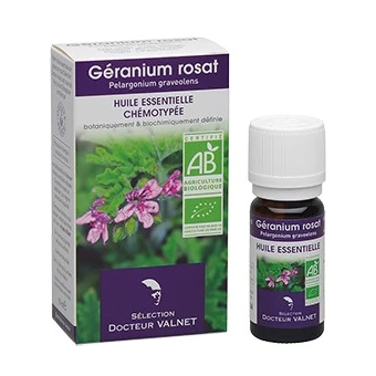 Géranium Rosat, Huile Essentielle 10ml-Docteur Valnet