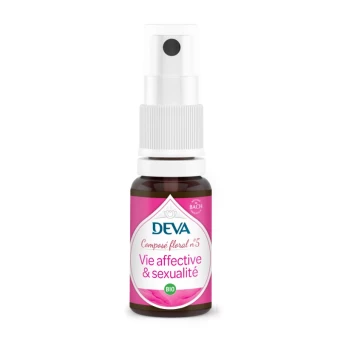 Composé Floral Bach Spray Vie Affective et Sexualité - 15ml - Deva