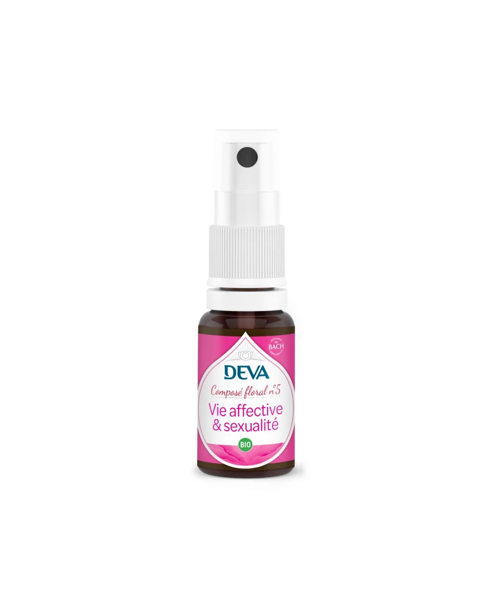 Composé Floral Bach Spray Vie Affective et Sexualité - 15ml - Deva