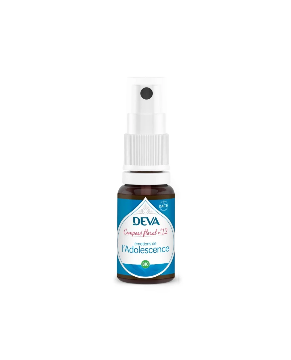 Composé Floral Bach Spray Émotions de l'Adolescence - 15ml - Deva