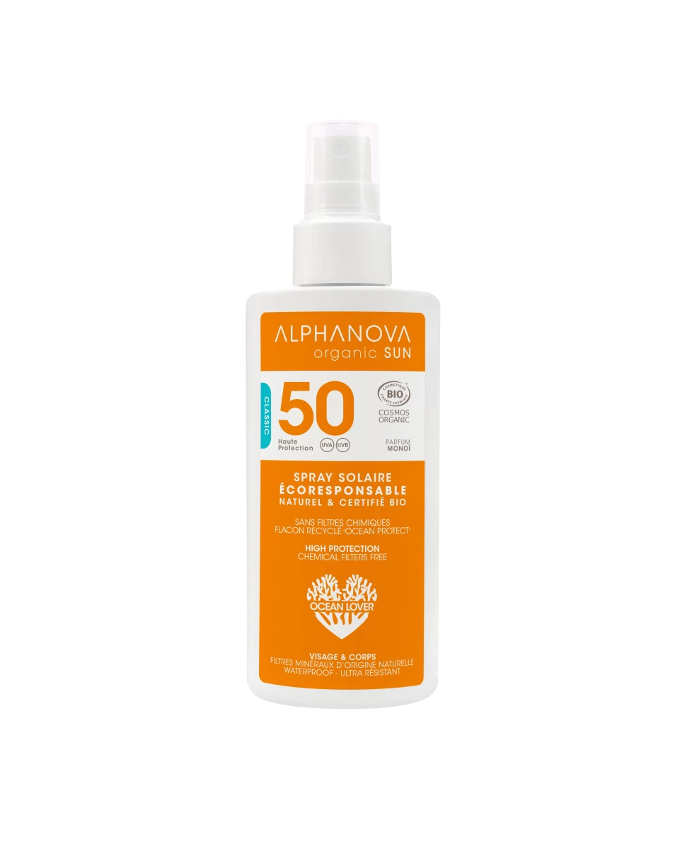 Spray Solaire Bio Haute Protection SPF50 Adultes - 125g - Alphanova